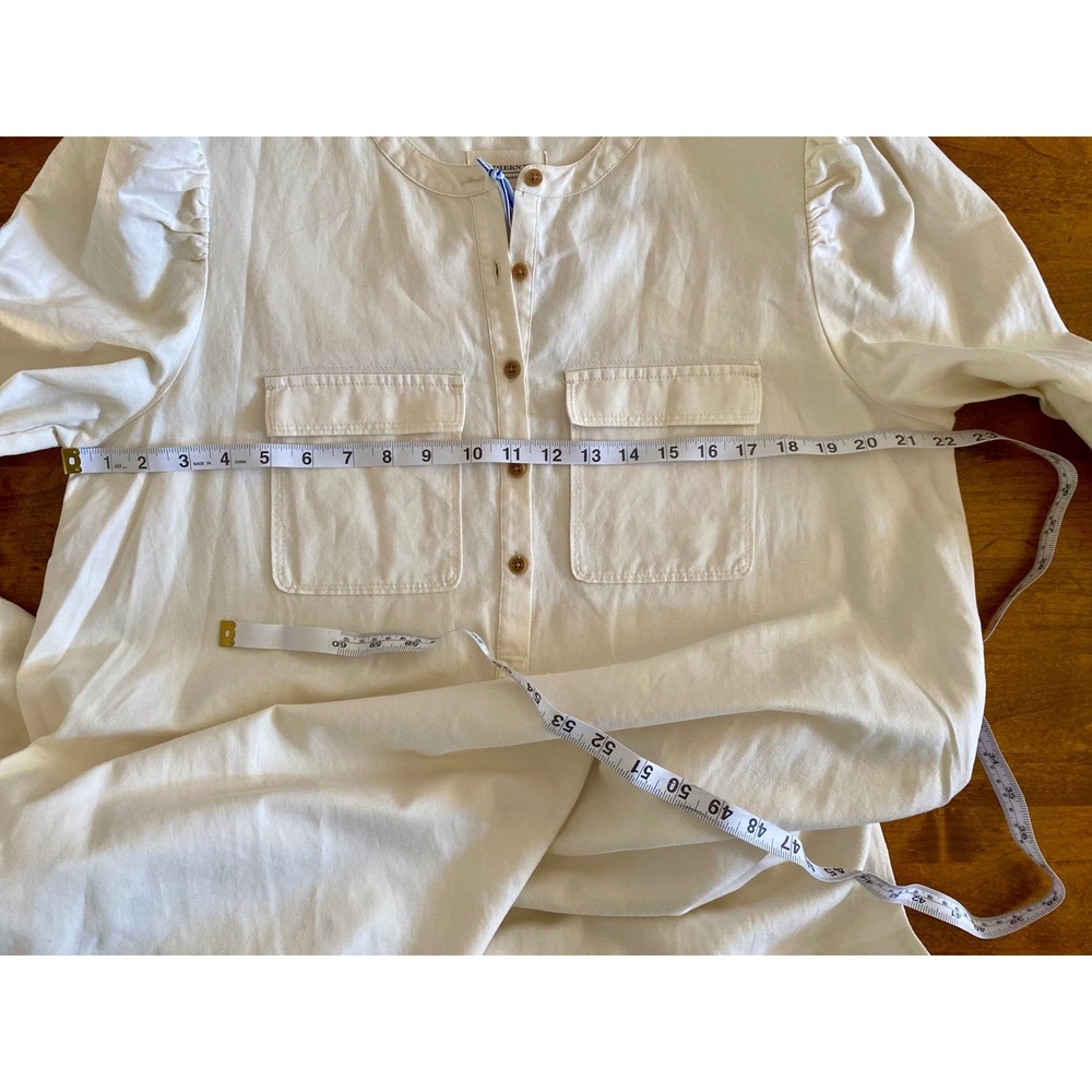 NEW Southern Tide Women's Kiara Maxi Dress Long Sleeve Belted Sand Sand White L - Picture 14 of 16